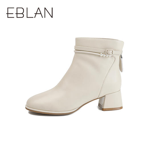 伊伴冬季超软羊皮法式精致优雅踝靴女靴B25521209 商品图2