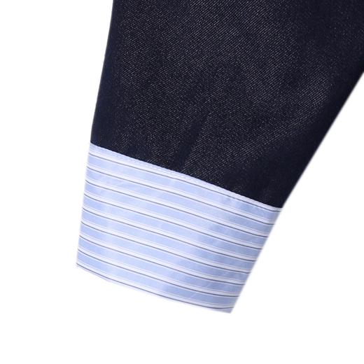 G627SDSA男士秋冬新款痞帅男装潮牌拼接衬衫假两件翻领夹克上衣百搭 商品图4