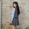 奢姿大码女装2025秋季时尚撞色百褶裙套装胖妹妹气质减龄两件套9953994216 商品缩略图3