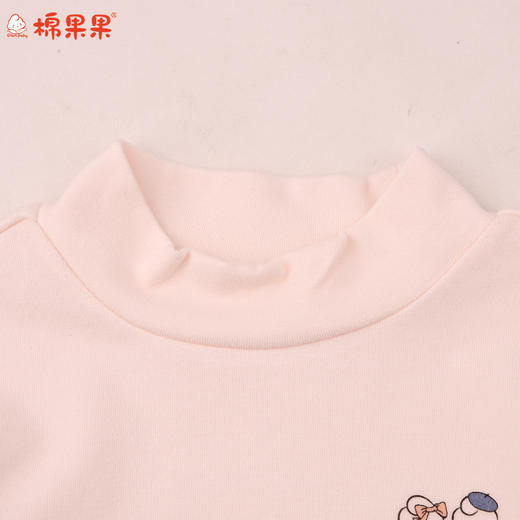 棉果果冬季新品暖姜棉柔软保暖140-160码大码中大童暖姜半高领打底衫M401140425668 商品图1