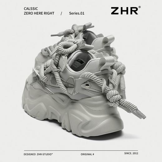 ZHR则则增高5.5cm老爹鞋女2025新款情侣厚底显高耐磨运动休闲鞋 商品图0