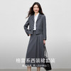【内购】【免搭配套装】格雷系通勤翻驳领西装外套&松紧高腰百褶裙半身裙-153ZE3047 商品缩略图1