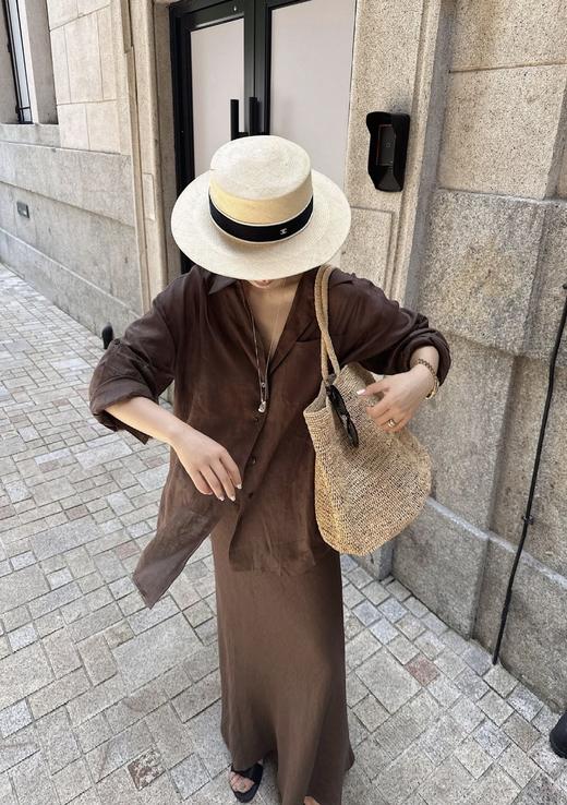 早秋特定颜色老钱风天丝亚麻衬衫 商品图9