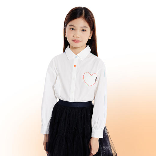 女童翻领长袖上衣秋季新款安奈儿童装EG531593 商品图3