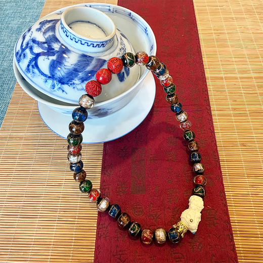 「禅心琉璃」香灰琉璃手串 香灰琉璃守护佛手串/香灰琉璃观音手串 商品图3