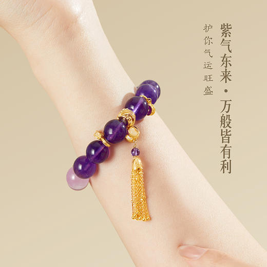 【故宫饰品】福佑紫水晶手串九子离火紫气东来文创本命年生日礼物 商品图1