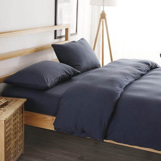 【天竺棉纯色款四件套】针织棉四件套纯色天竺棉裸睡四件套色纺针织全棉床品 商品图3