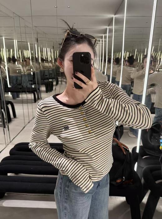 高品质款！ 凯x门金口条纹长袖T恤！ 商品图3