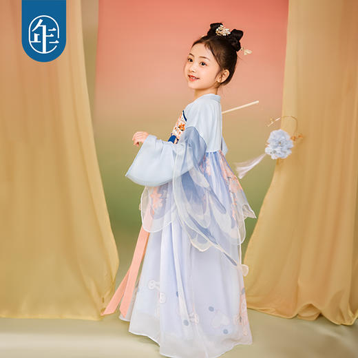 【年衣】飞羽广袖女童汉服春秋款儿童改良唐装襦裙原创古装演出服仙飞羽广袖襦裙 商品图1