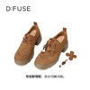 Dfuse迪芙斯2025秋季新款增高厚底袋鼠鞋可拆卸两穿乐福鞋时尚通勤鞋DFD3112046 商品缩略图5