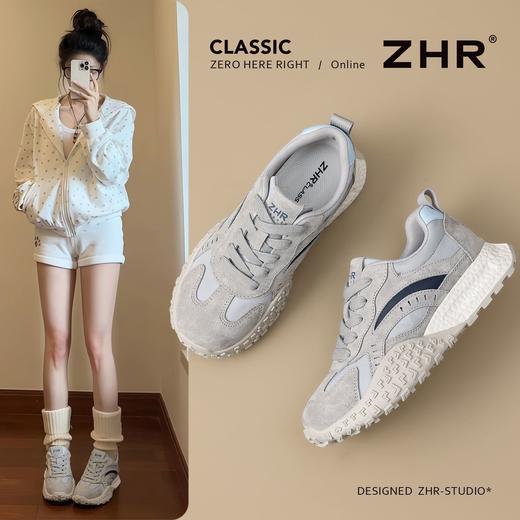 ZHR则则增高德训鞋2025新款厚底复古运动复古软底休闲阿甘鞋 商品图1