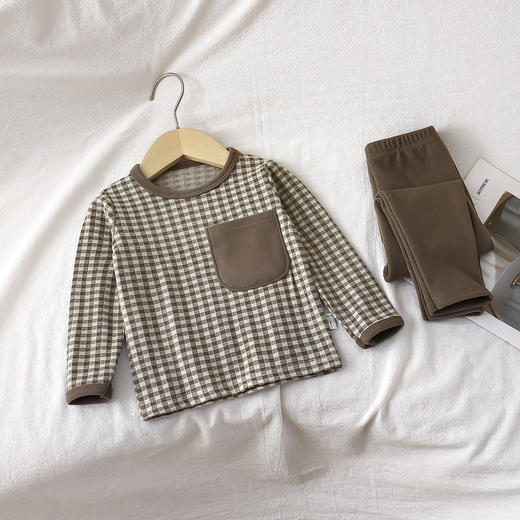 【立体裁剪❗德绒家居服套装】亲肤德绒锁温面料，柔软顺滑，舒适透气，锁温保暖，贴心呵护，新款2025男童家居服女童秋衣秋裤内衣套装童装QQ 商品图3