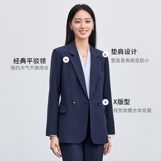 【内购】尚都比拉面试西装外套女职业正装通勤职场穿搭西装九分小脚裤套装-153ZE2302Z 商品图1