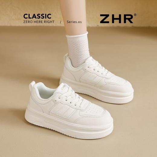 ZHR【厚底4CM】超轻小白鞋女鞋春秋款网洞透气运动休闲鞋轻便板鞋 商品图6
