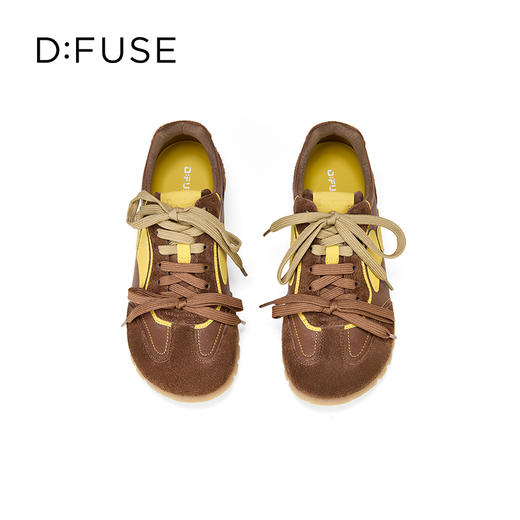 Dfuse迪芙斯2025秋季新款休闲运动鞋复古双鞋带圆头德训鞋DFD3112077 商品图13