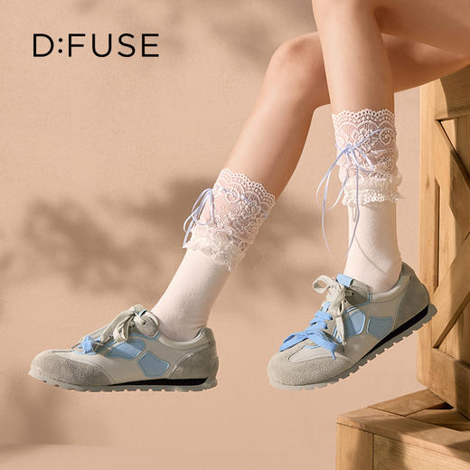 Dfuse迪芙斯2025秋季新款休闲运动鞋复古双鞋带圆头德训鞋DFD3112077 商品图2