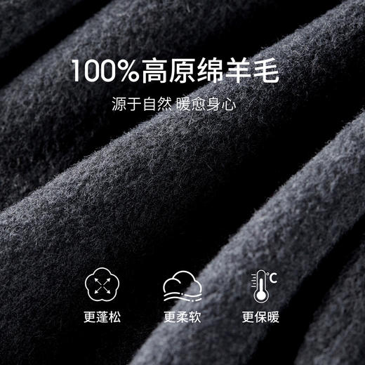 【内购】【100%绵羊毛】简约通勤西装领两粒扣长袖中款保暖厚毛呢外套-W54OA8778 商品图3