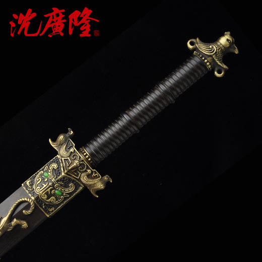 湛泸剑 花纹钢宝剑 龙泉沈广隆宝剑 传统剑 礼品剑收藏剑 未开刃 商品图1