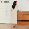 Famecoco文艺范圆领纯色简约时尚O型百搭连衣裙春秋款FAB6FA030 商品缩略图4