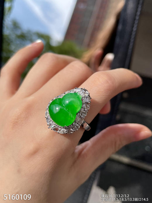 高冰种阳艳绿葫芦吊坠【5160109】具体价格微信咨询 商品图5