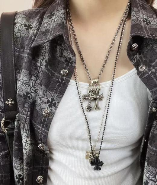 baby同款！ CH树脂十字架长链/锁骨链  四色 商品图3