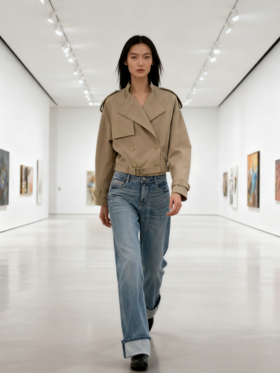 小个子英伦风休闲短款外套