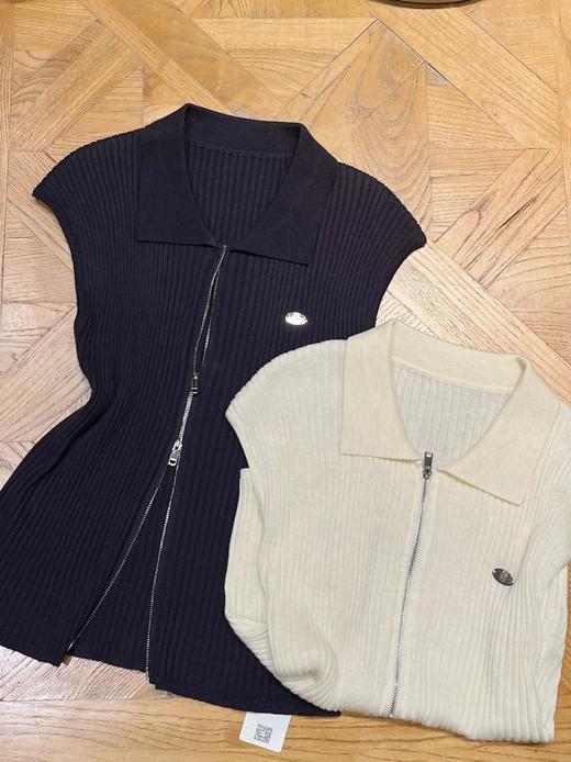 【门店同款】ENJOY秋季翻领拉链无袖针织 164495417 商品图7