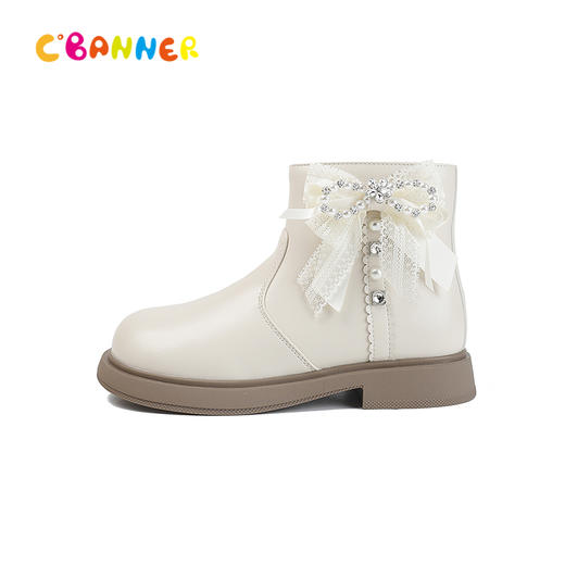 千百度2025冬季平跟设计 稳固支撑公主靴童鞋A25583281 商品图1