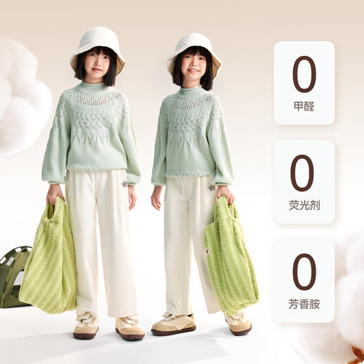 女童中领长袖针织衫冬季新款安奈儿童装EG544563 商品图2