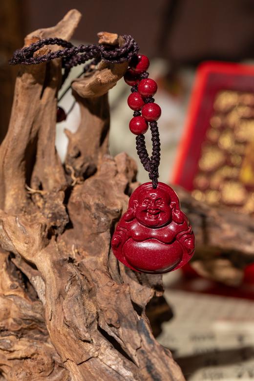 【朱砂 珠串项链】【转运珠】高含量朱砂，求好运，“戴”好运，得好运！湖南湘西朱砂手串项链金砂原石 商品图2