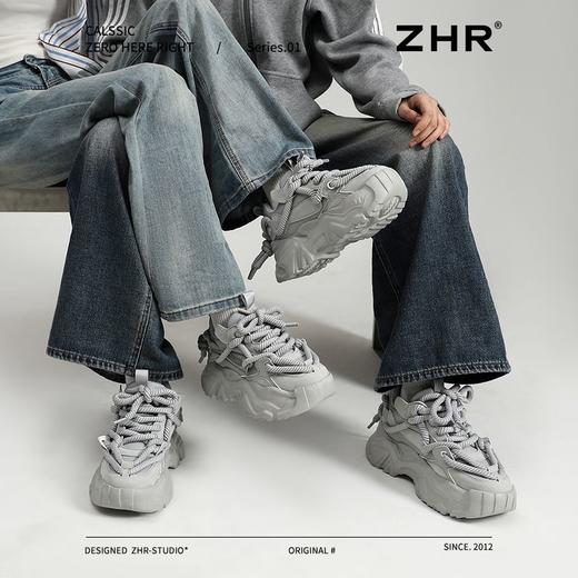 ZHR则则增高5.5cm老爹鞋女2025新款情侣厚底显高耐磨运动休闲鞋 商品图7