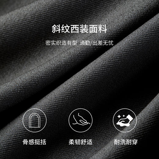 【内购】【西服套装】免搭配通勤戗驳领垫肩短款西装外套&松紧腰阔腿长裤-153ZE1874 商品图4