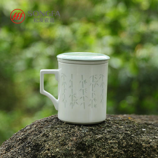 竹影清风玲珑盖杯 商品图3