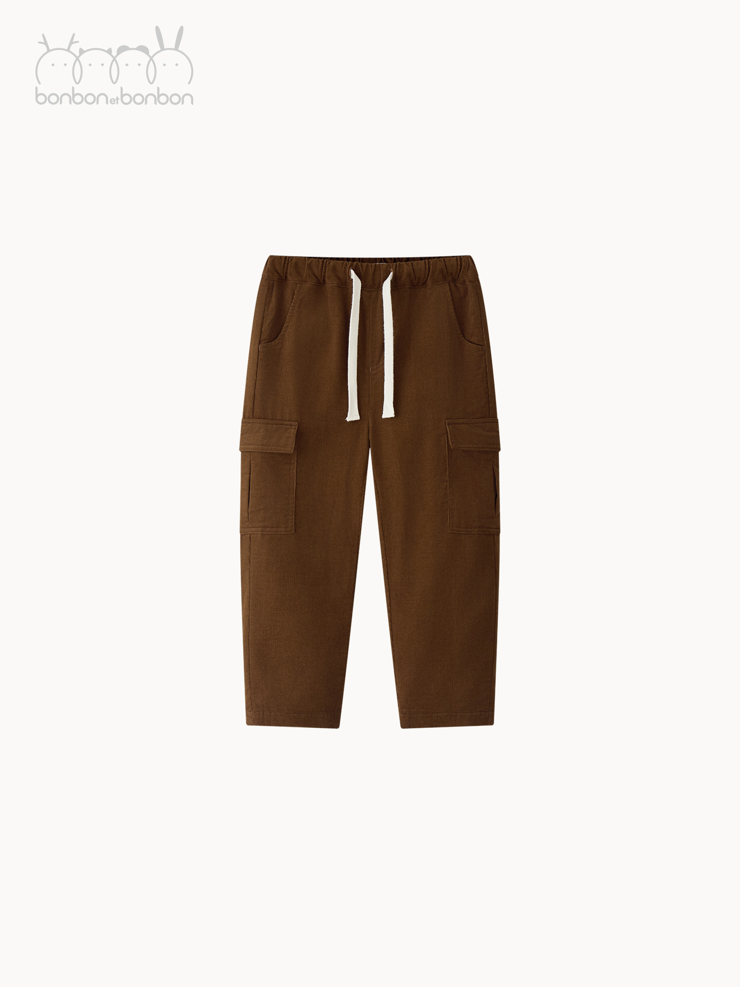 复古灯芯绒抽绳长裤