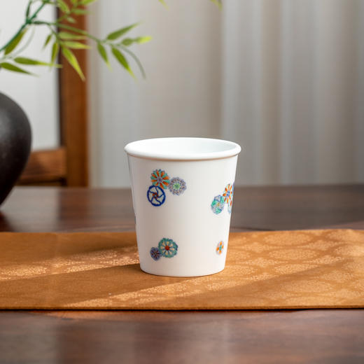 古彩云霞文创皮球花可乐杯 320ml 商品图0