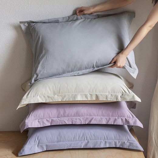 【140S全棉砂洗枕套】全棉枕套单品砂洗纯棉A类枕套140支长绒棉超细腻单件 商品图0