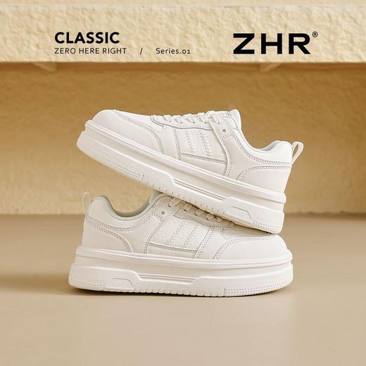 ZHR【厚底4CM】超轻小白鞋女鞋春秋款网洞透气运动休闲鞋轻便板鞋 商品图9