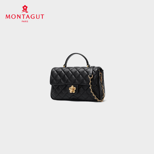 梦特娇女士时尚经典菱格包真皮链条包休闲斜挎包手提包牛皮包 商品图1