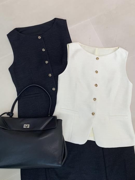 【高品质私服】【ZZ肌理感黑色马甲+半裙】立裁式超短版型，不过分紧勒，却精细托起腰线G1548/G1547-CC【无标出货 介意慎拍】 商品图6