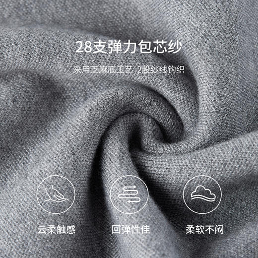 【内购】【幸运花】简约通勤圆领撞色花卉提花落肩袖弹力芝麻底包芯纱毛衣-W53EE2844 商品图4