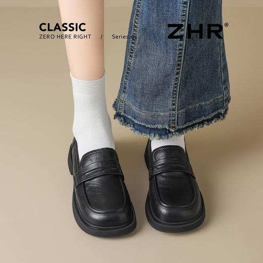 ZHR则则时尚英伦风平底乐福鞋2025秋季新款百搭舒适气质通勤皮鞋 商品图6