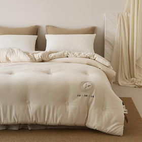 【A类棉麻提花澳洲羊毛被】羊毛提花被芯纯色A类抑菌被子棉麻纯色被秋冬被四季