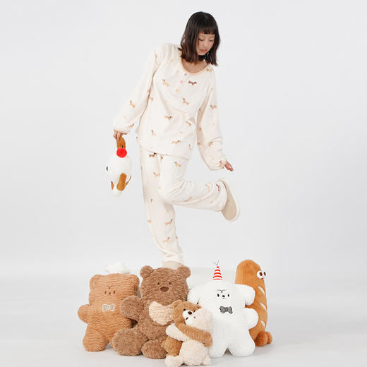 宅家绒绒印花睡衣家居服套装纪念日百货门店同款164899180 商品图4