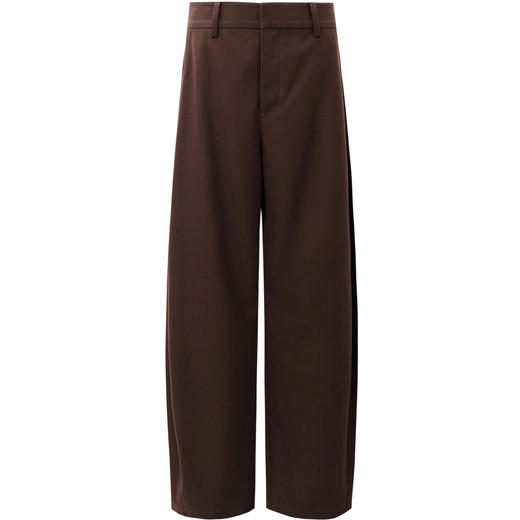 SELFWHO绵羊毛混纺复古西裤休闲裤女25秋新款琥珀流光垂感弯刀裤 商品图4