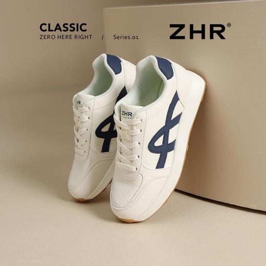 ZHR复古厚底德训鞋女2025秋季超软百搭小白鞋增高轻便休闲运动鞋 商品图6