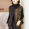 KQL422H2868黑色拼接马甲女2025年秋季新款高级感国风提花无袖马夹 商品缩略图0
