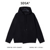 D1379SDSA男士秋冬新款痞帅男装纯色拼接不规则抽绳连帽卫衣显瘦百搭 商品缩略图1