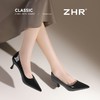 ZHR则则【秒高5.5CM】裸色高跟鞋女2025新款气质浅口单鞋职场女鞋 商品缩略图1