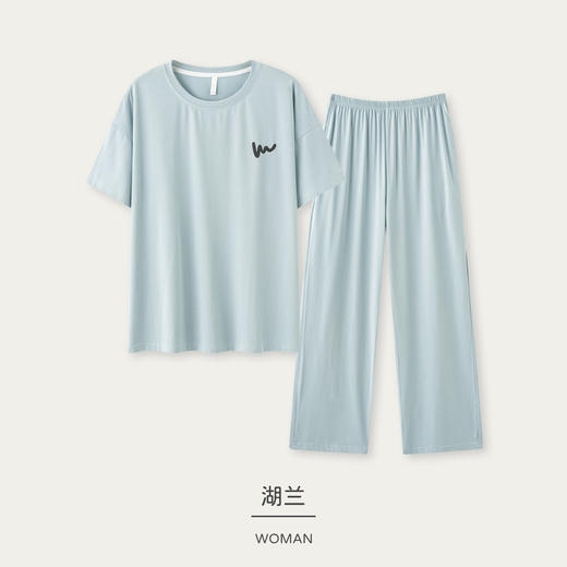 【超柔软】自然醒浪漫梦境情侣睡衣7A级抗菌春款棉a类莫代尔家居服圆领长袖休闲套装JLM 商品图5