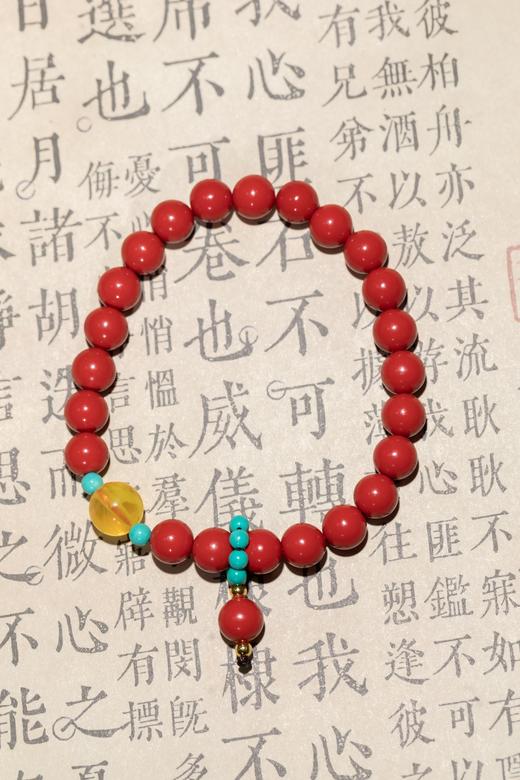 【朱砂 手串】【转运珠】高含量朱砂，求好运，“戴”好运，得好运！湖南湘西朱砂手串项链金砂原石 商品图7